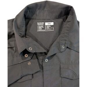 5.11 Tactical Shirt Mens XXL Tall Black Professional Series Military Police Work